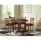 International Concepts 36 in. Round Extension Dining Table with 4 Emily Counter Height Stools - 5 Piece Set K581-36RXT-27-S61724 - alternate 1